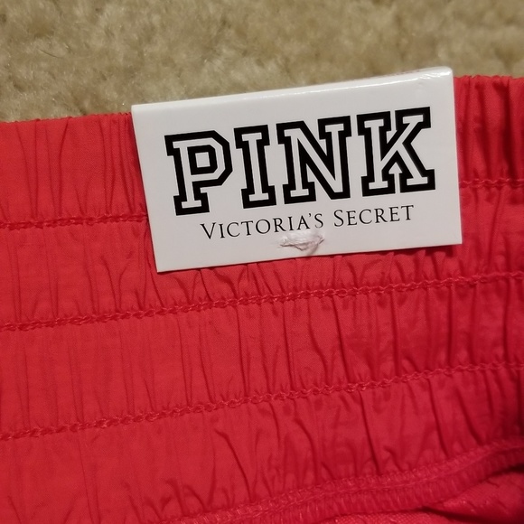 NEW VS Pink High Waist Red Swim Running Shorts - Picture 6 of 8